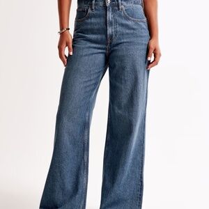 Abercrombie & Fitch Blue Flare & Wide Leg Jeans